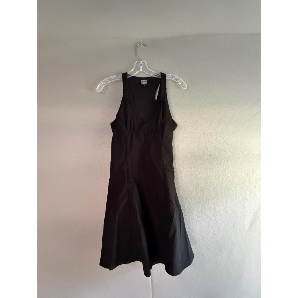 Marvel By Her Universe Dress Womens M Black V Neck Tank Fit & Flare Knee Length
